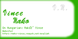 vince mako business card